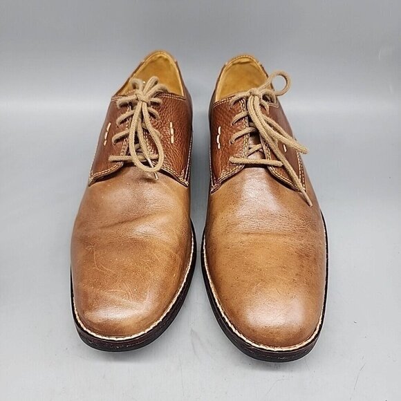 Sandro Moscoloni Mens Brown Leather Lace Dress Shoes Size 9 Comfort Soles main image 5